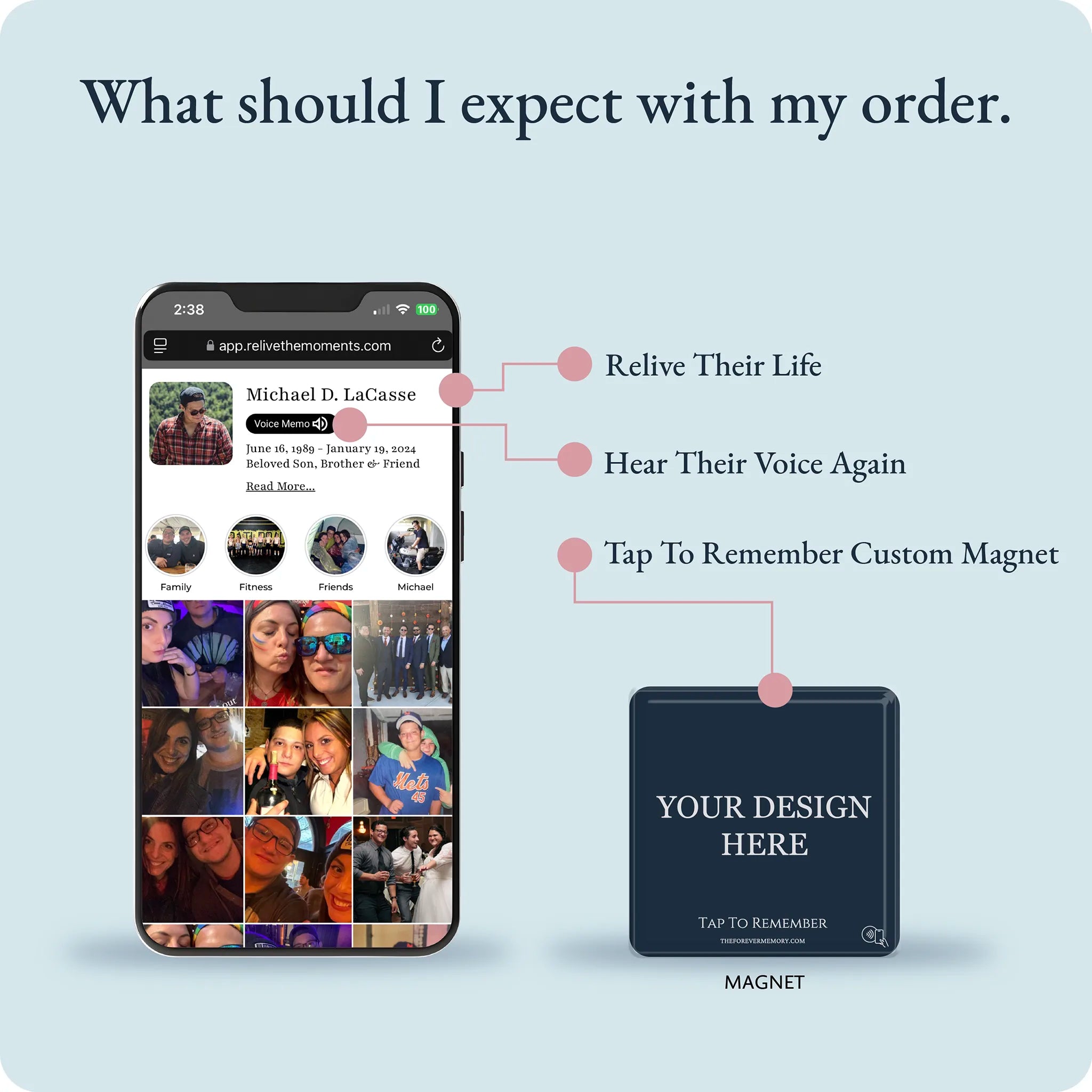 What's included with the Forever Memory Custom Magnet