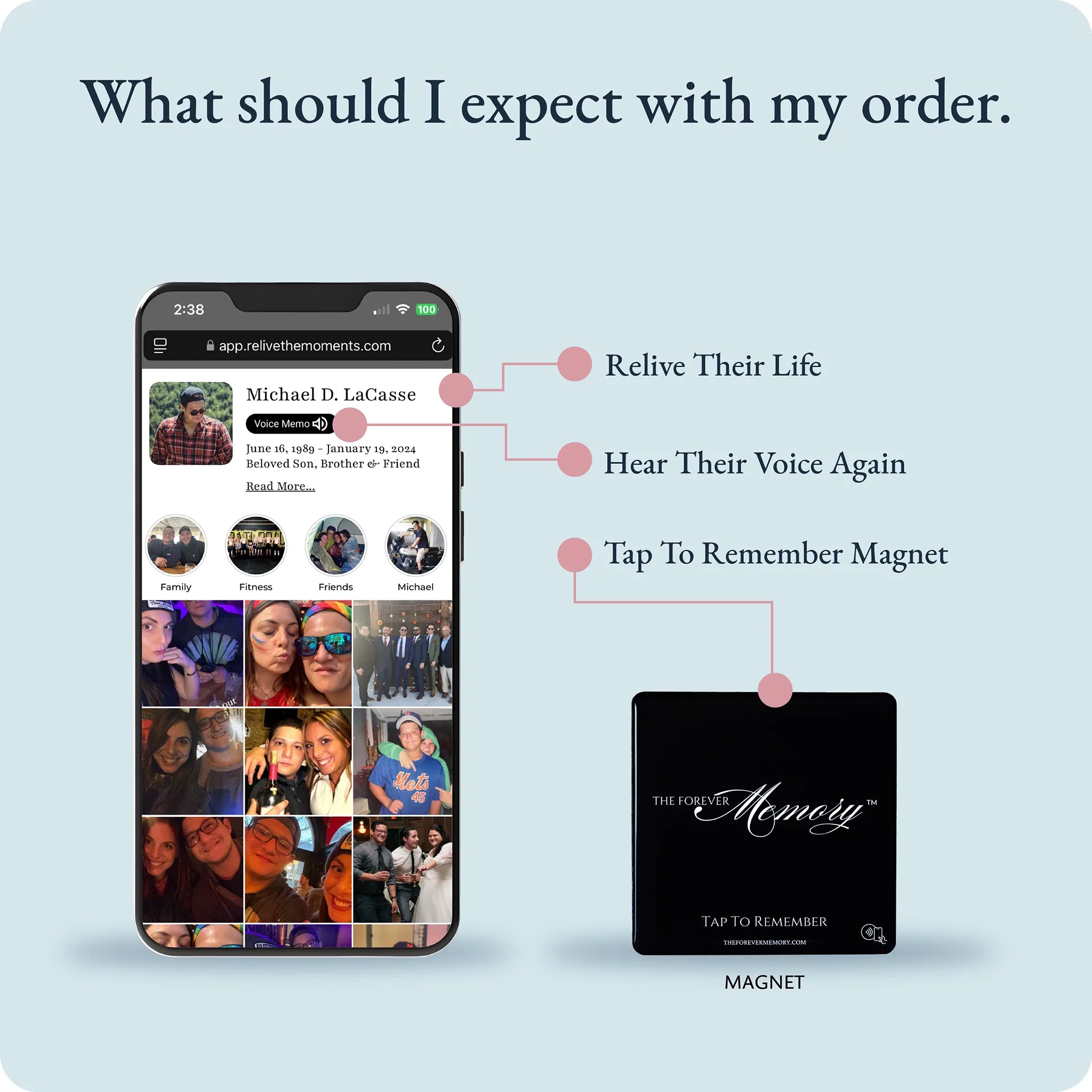 What's included with the Forever Memory Magnet