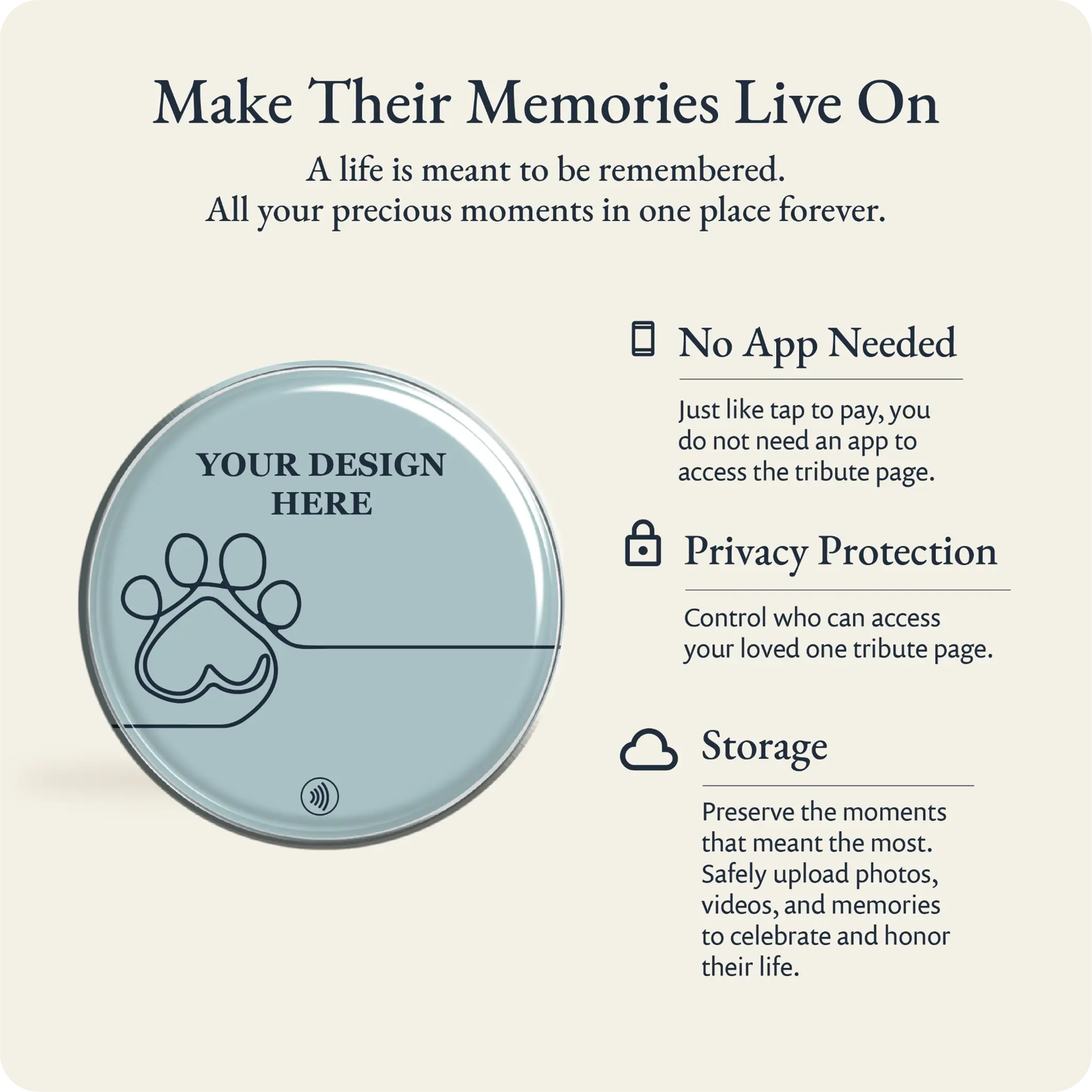 Make their memories live on with the Forever Paw Custom Magnet