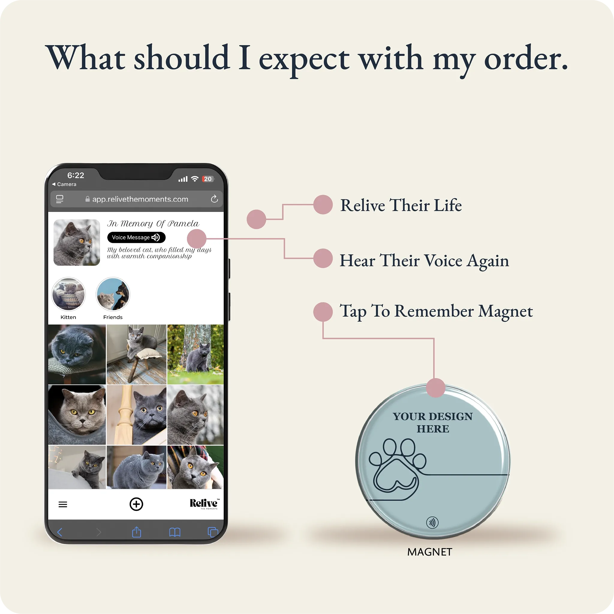 What's included with the Forever Paw Custom Magnet
