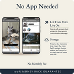 No app required and there is no monthly fee.